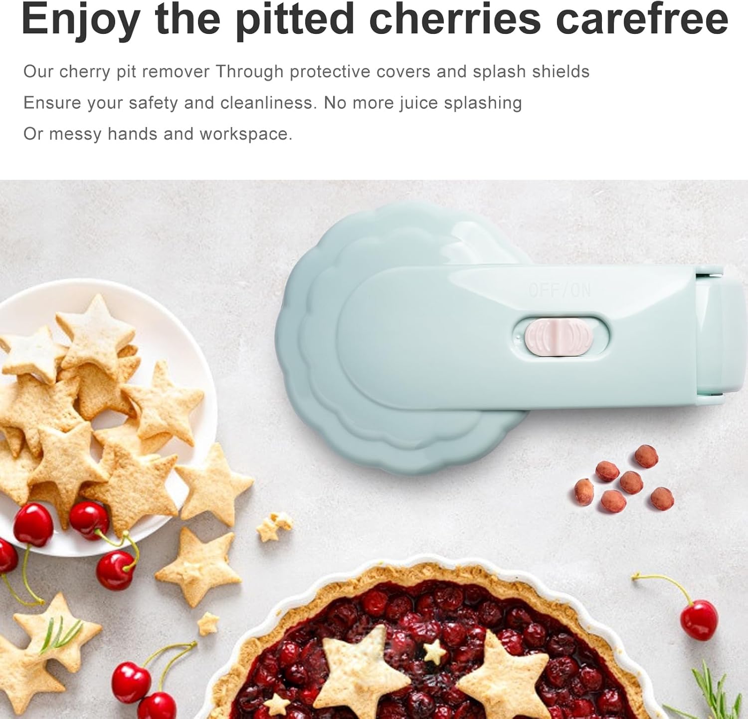 Cherry Pitter for 6 Cherries - Quick & Effortless - Also for Olives - 1 Piece - Image 5