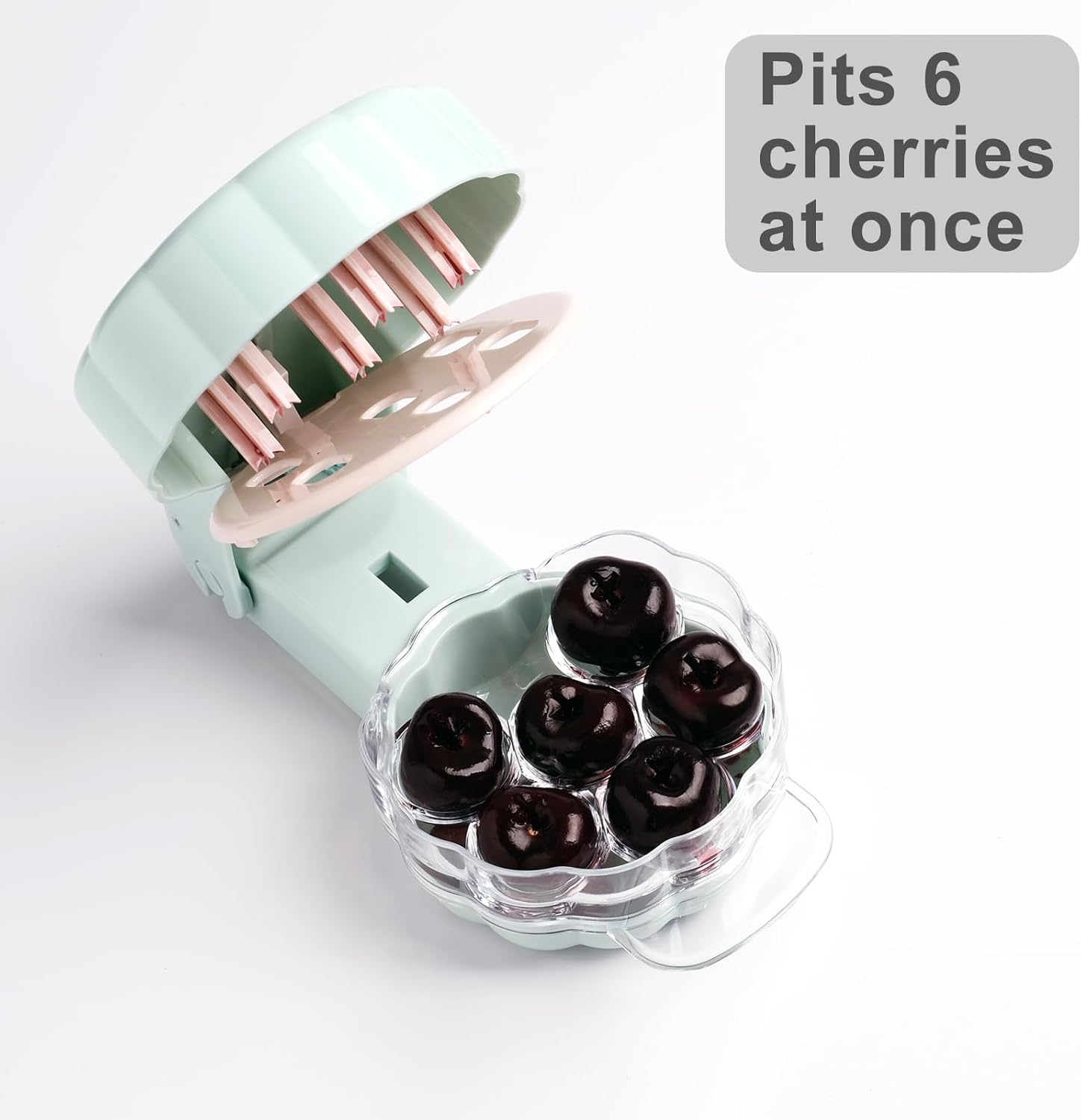 Cherry Pitter for 6 Cherries - Quick & Effortless - Also for Olives - 1 Piece - Image 7