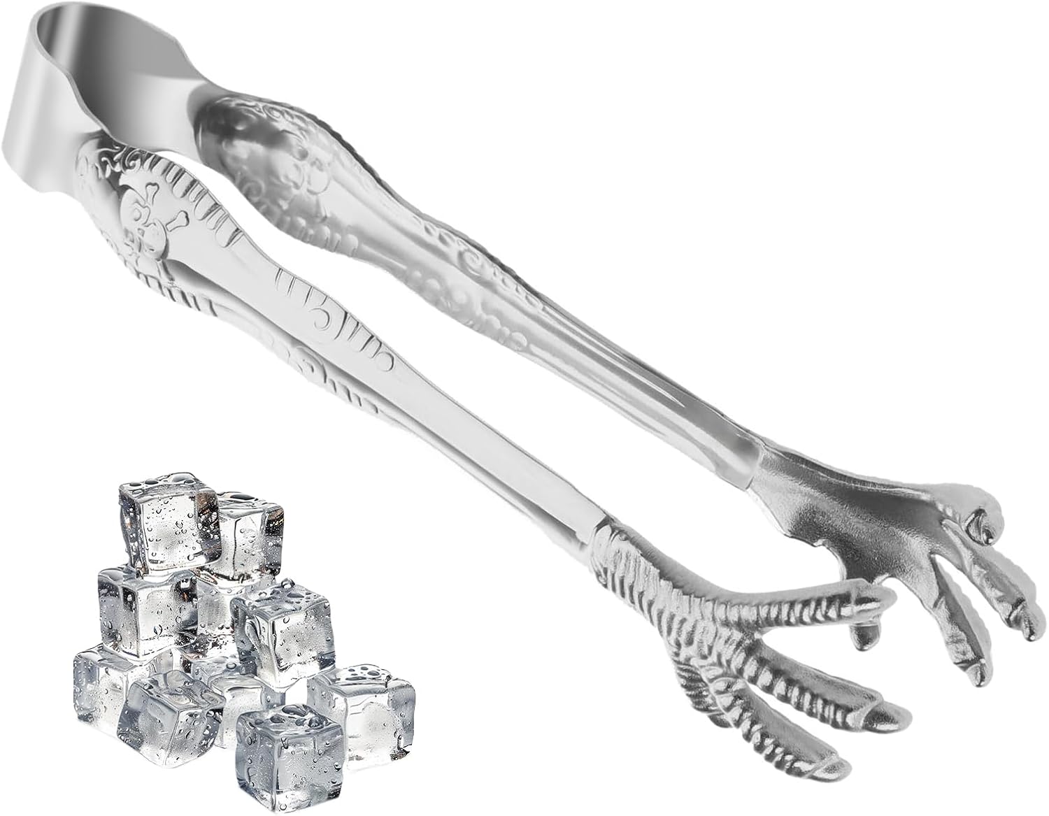 Eagle Claw Anti-Slip Stainless Steel Bar Service Clip - Kitchen Suction Cup Clip for Sugar Ice Household Use - Image 1
