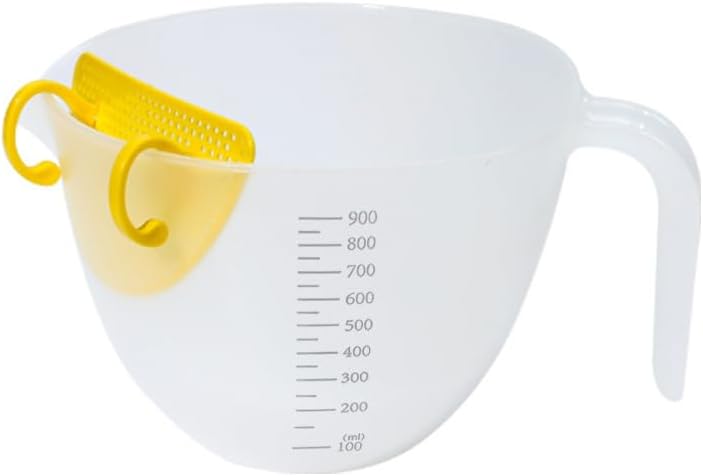 Multifunctional Colander Bowl with Strainer - Measuring Cup/Funnel / Egg Separator - Ideal for Baking - Image 1