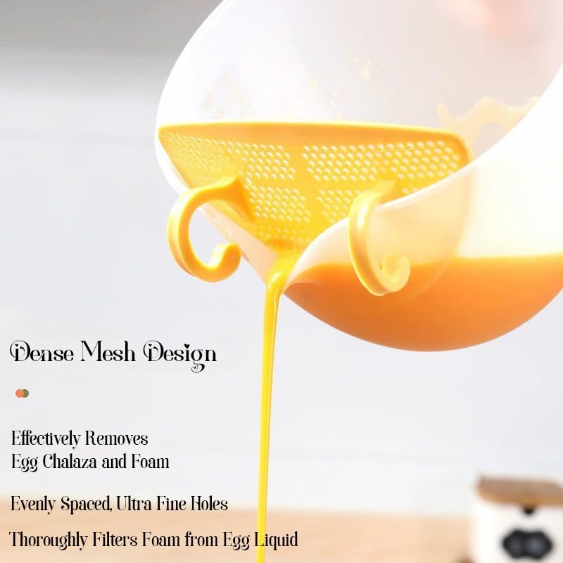 Multifunctional Colander Bowl with Strainer - Measuring Cup/Funnel / Egg Separator - Ideal for Baking - Image 3