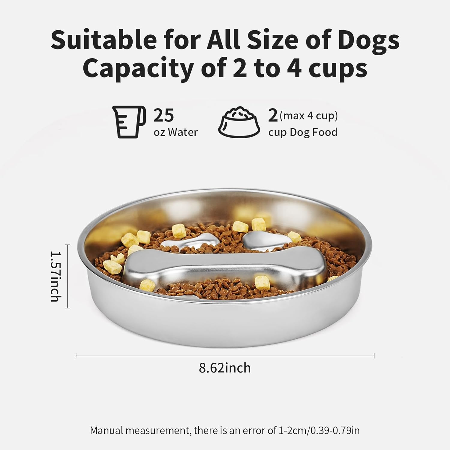 2-in-1 Stainless Steel Dog Slow Feeder & Lick Mat Set of 2 - Dishwasher Safe - Anti-Skid Design for Pet Feeding - Image 3