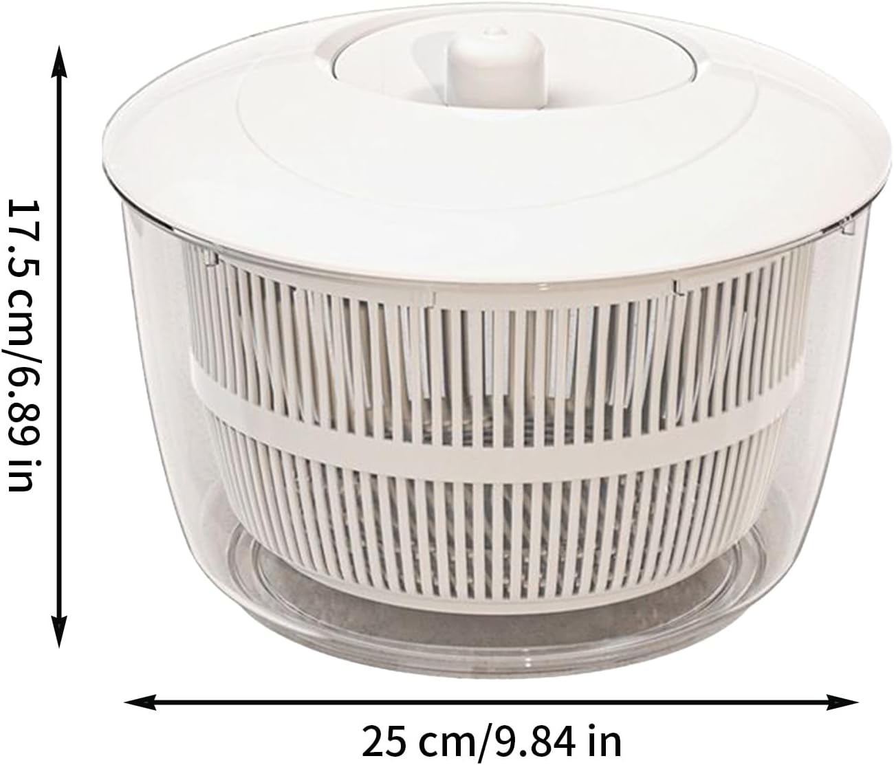 Multifunctional Salad Spinner with Colander Fast Drying Collapsible Vegetable Fruit Kitchen Tool - Image 2