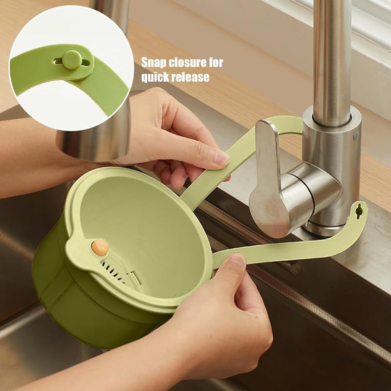 Yellow Hanging Kitchen Sink Strainer Multifunctional Faucet Drain Filter Anti-Clog Food Waste Mesh Screen - Image 4