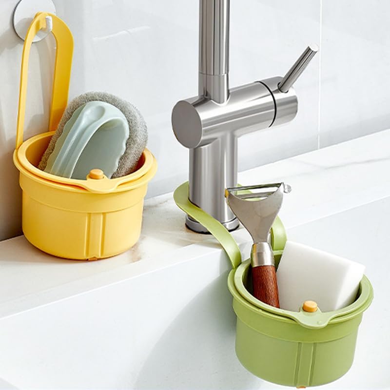 Yellow Hanging Kitchen Sink Strainer Multifunctional Faucet Drain Filter Anti-Clog Food Waste Mesh Screen - Image 5