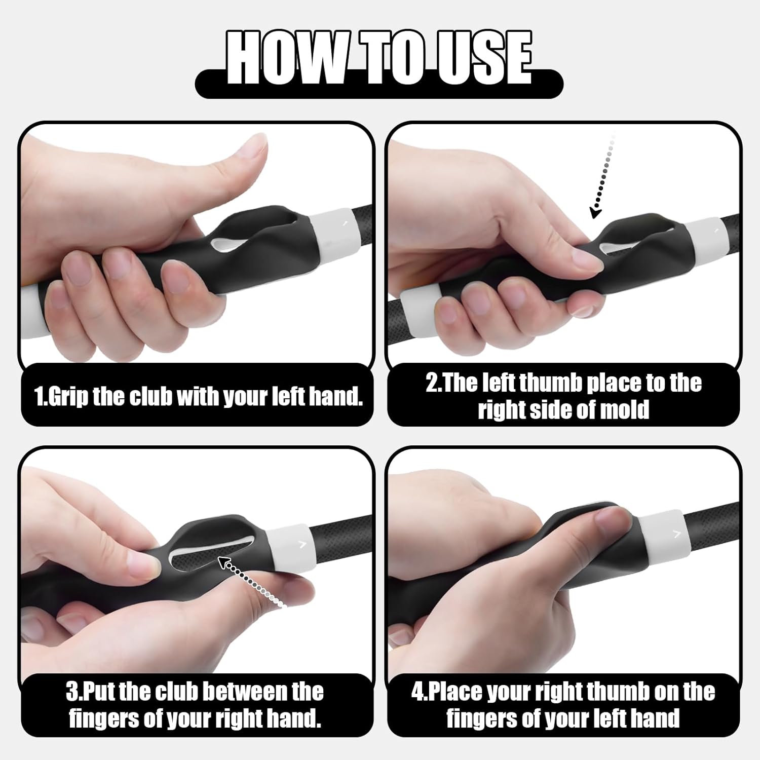 Golf Grip Trainer for Right-Handed Players Perfect Grip & Swing Training Aid Easy to Attach to Any Golf Club - Image 3