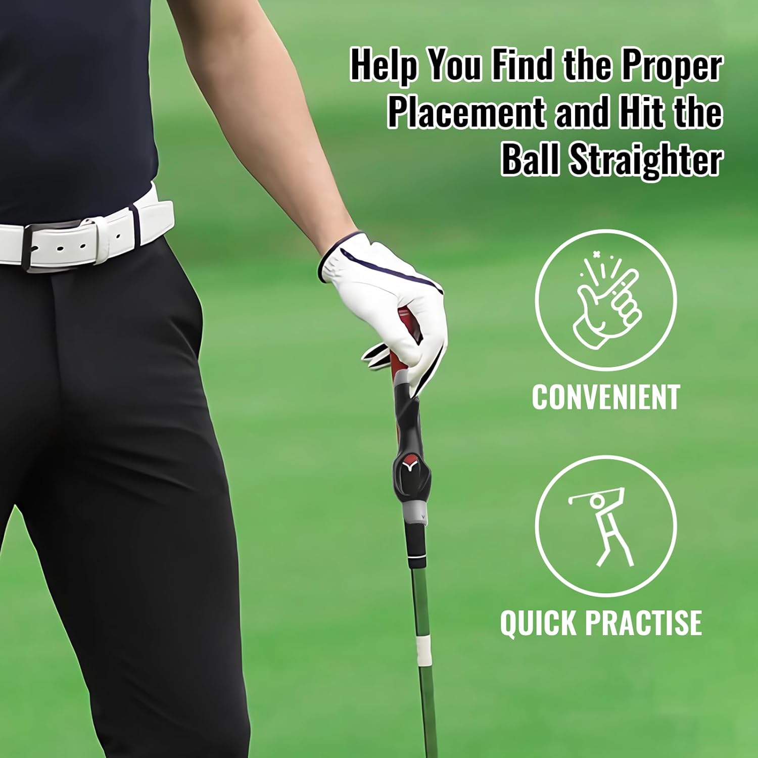 Golf Grip Trainer for Right-Handed Players Perfect Grip & Swing Training Aid Easy to Attach to Any Golf Club - Image 4