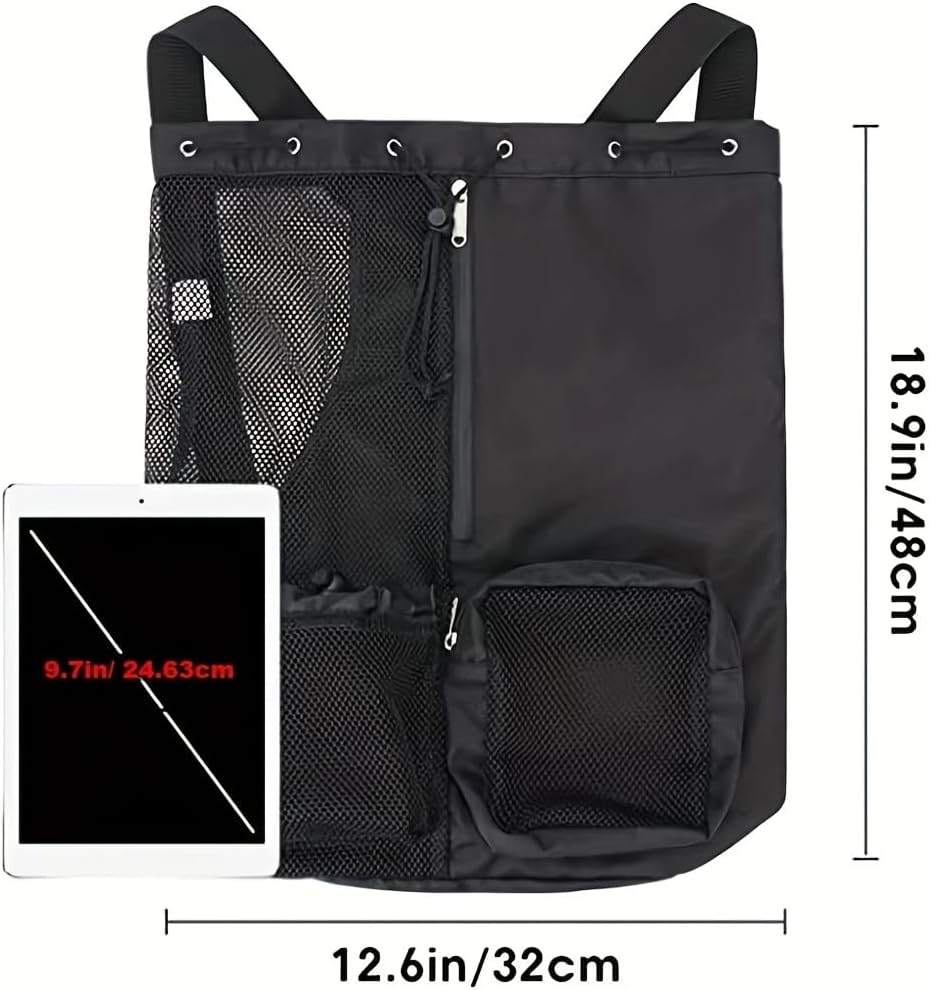 Large Mesh Gym Bag with Waterproof Compartment - Beach & Festival Backpack with Wet/Dry Separation - Image 4
