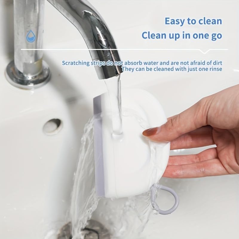 2 Pack Silicone Squeegee with Hanging Hook for Bathroom Mirror and Car Streak-Free Cleaning Tool - Image 4