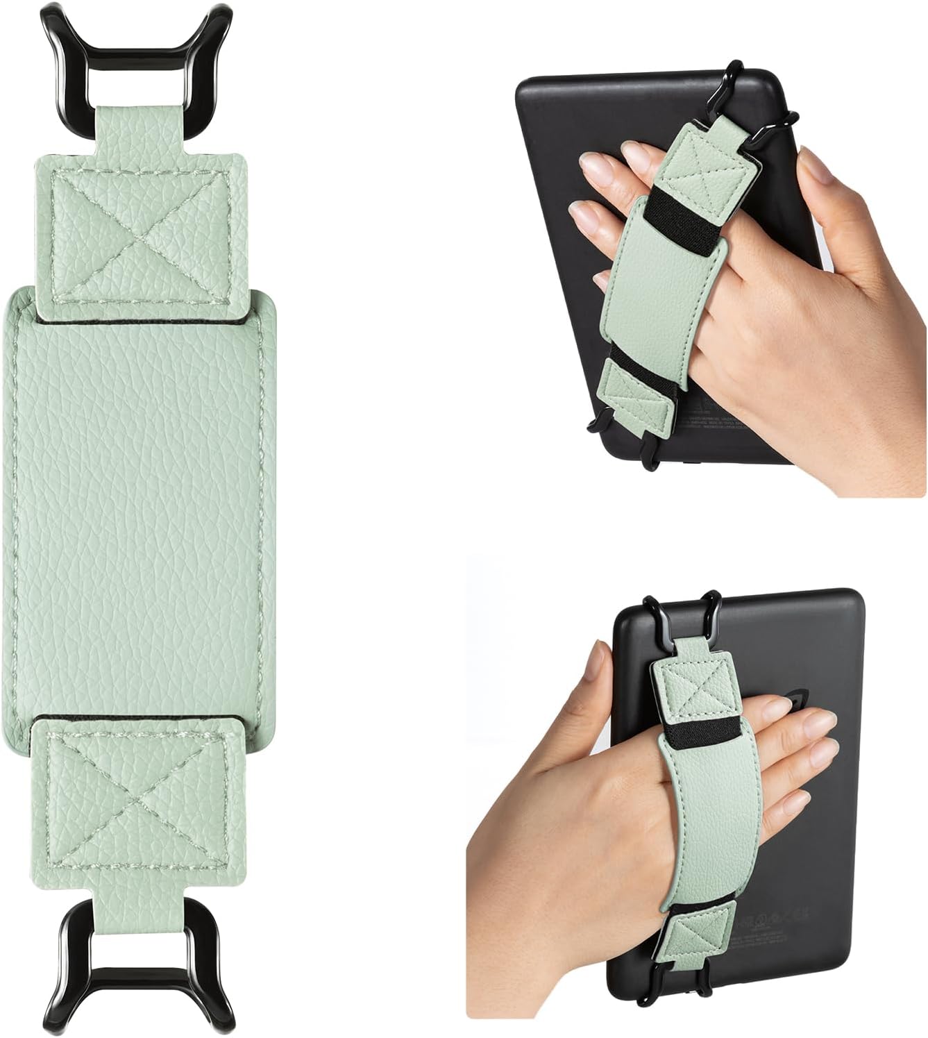 Elastic Green Handband for 6-7.5 inch E-book Tablet - High Stretch E-Reader Accessory - Image 1