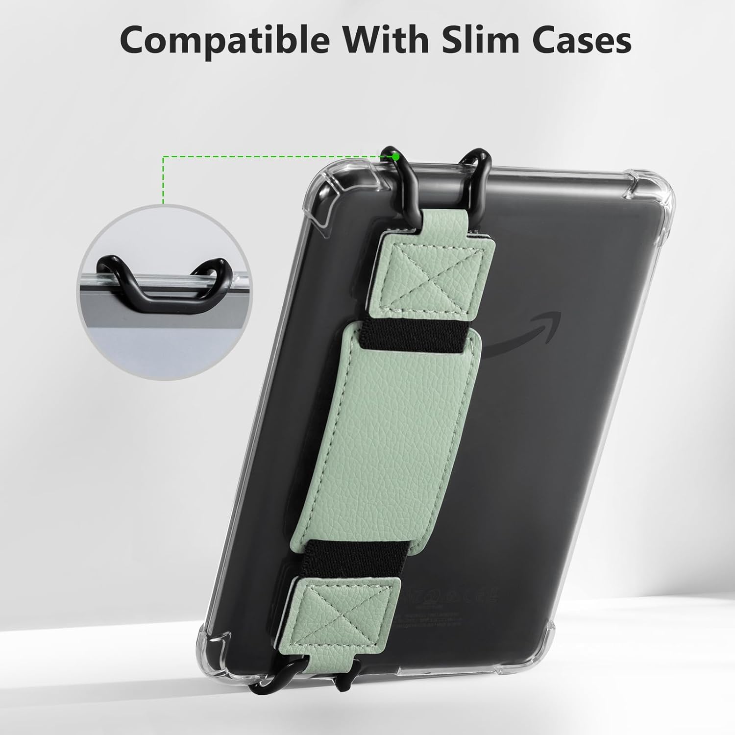 Elastic Green Handband for 6-7.5 inch E-book Tablet - High Stretch E-Reader Accessory - Image 3