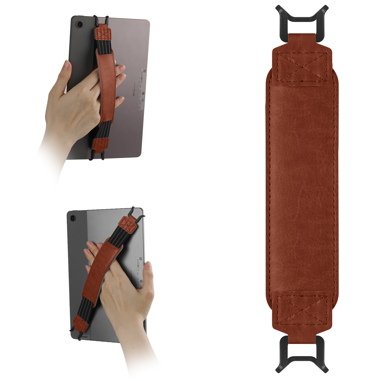 1 Piece Brown High Elasticity Handband Compatible with 6-7.5 inch E-book Tablets - Image 1