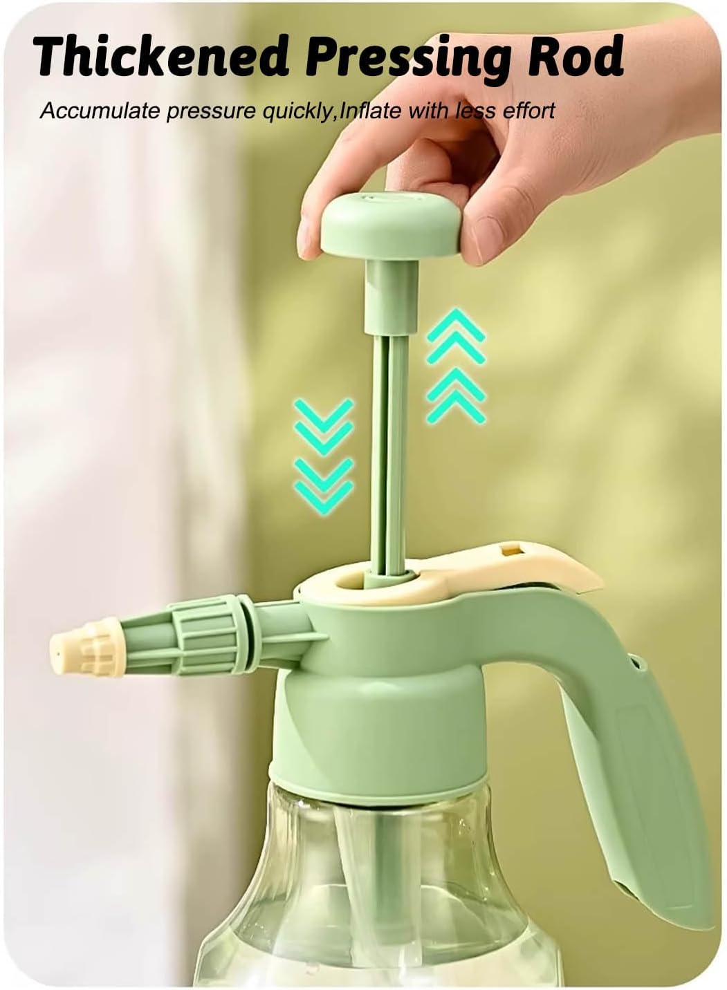 1.5L Pressure Sprayer with Adjustable Nozzle - Garden Plant Watering and Cleaning Tool - Image 3