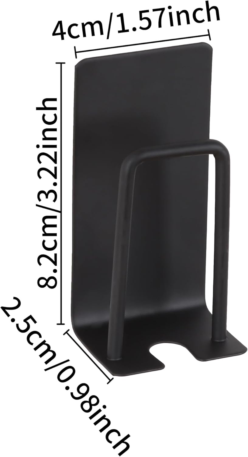 4 Pack Self-Adhesive Stainless Steel Wall Mount Toothbrush Holder No Drilling Required for Electric Toothbrushes Black - Image 6