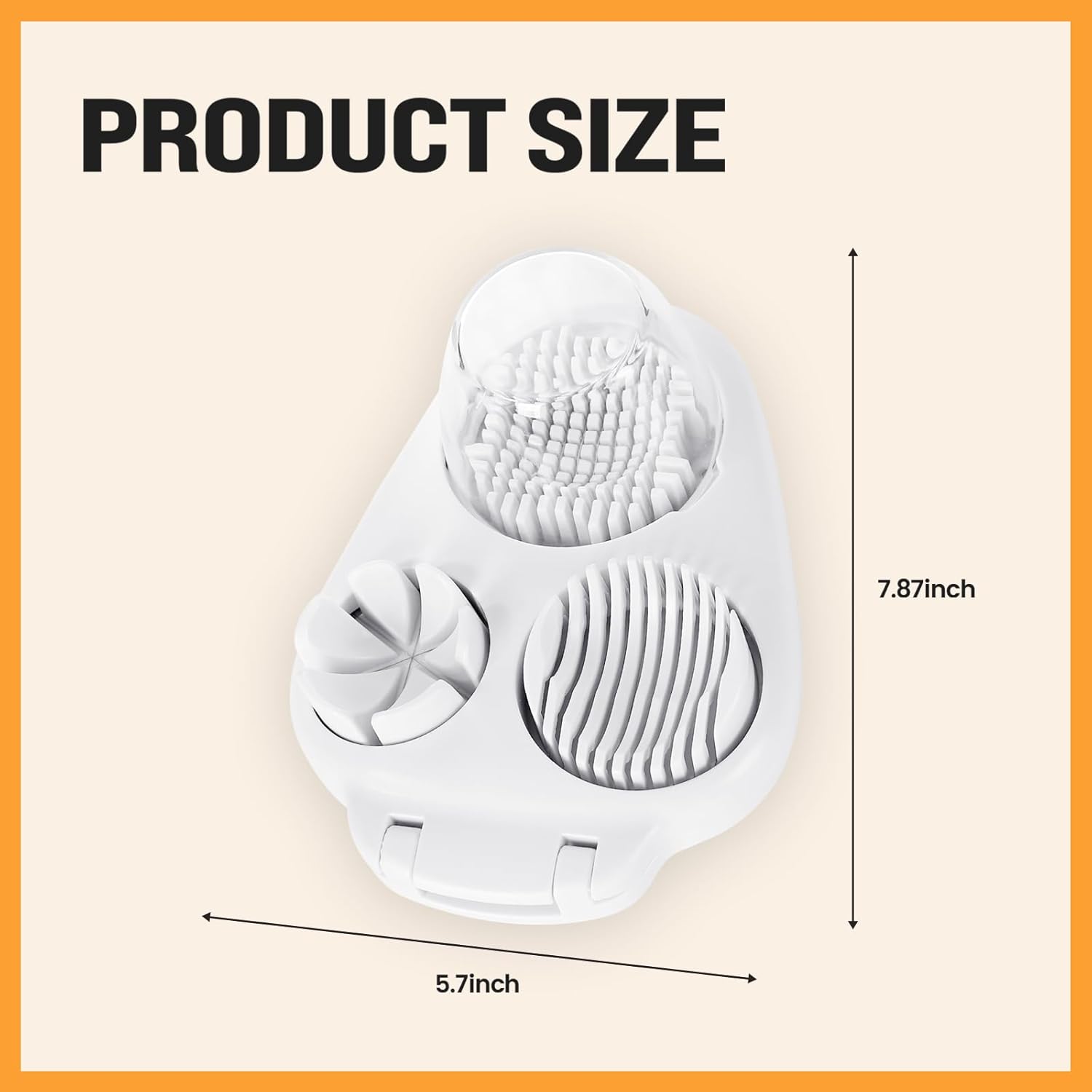 3-in-1 Egg Slicer - Perfect Slices & Chunks - Multifunctional Cutter for Eggs Soft Fruits and Vegetables - Image 3
