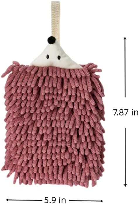 Chenille Hand Towel Set of 3 Quick Drying Super Absorbent with Hanging Loop for Kitchen and Bathroom - Image 6