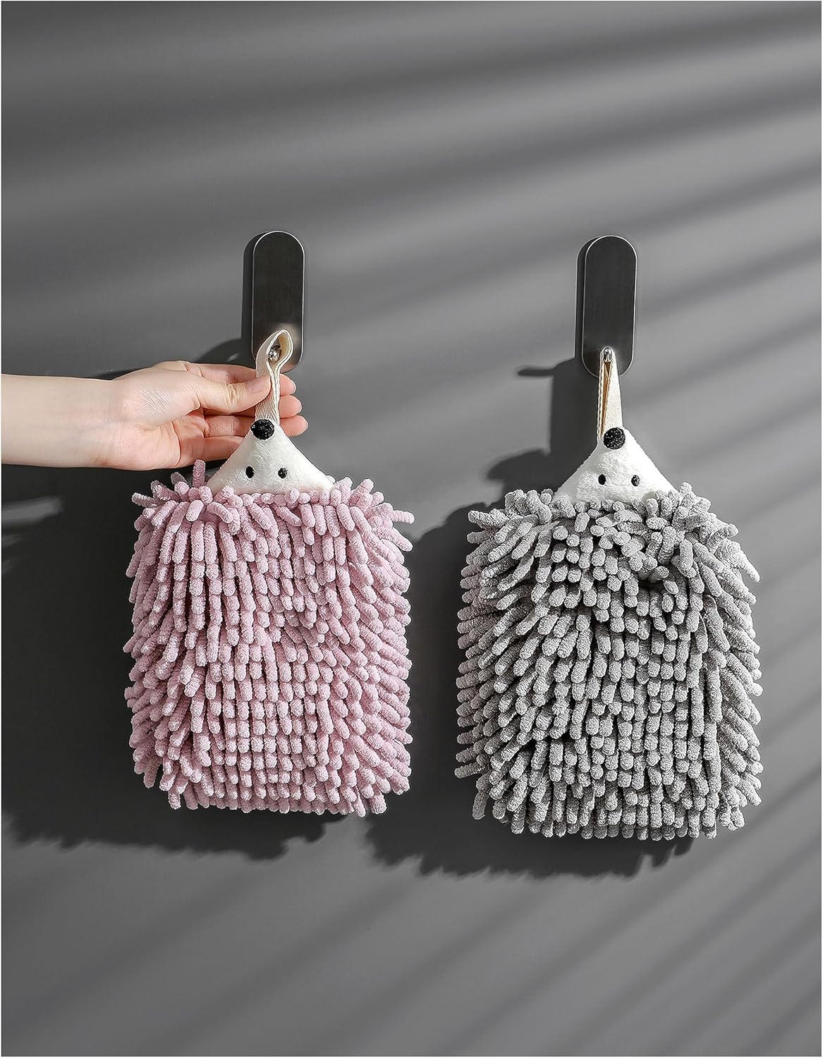 Chenille Hand Towel Set of 3 Quick Drying Super Absorbent with Hanging Loop for Kitchen and Bathroom - Image 7