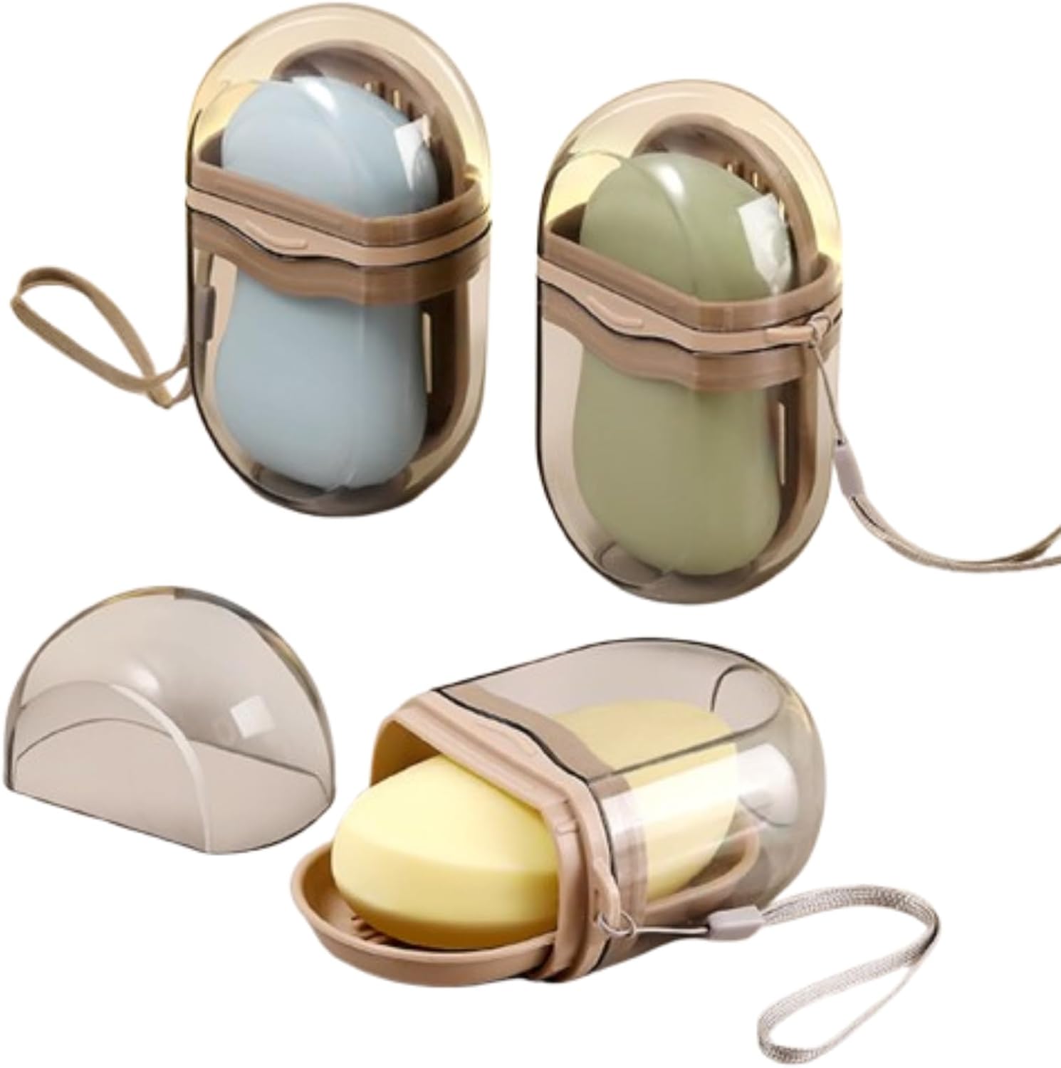 Travel Soap Case Set of 2 Leakproof with Soap Saver for Vacation Sports and Home - Image 1