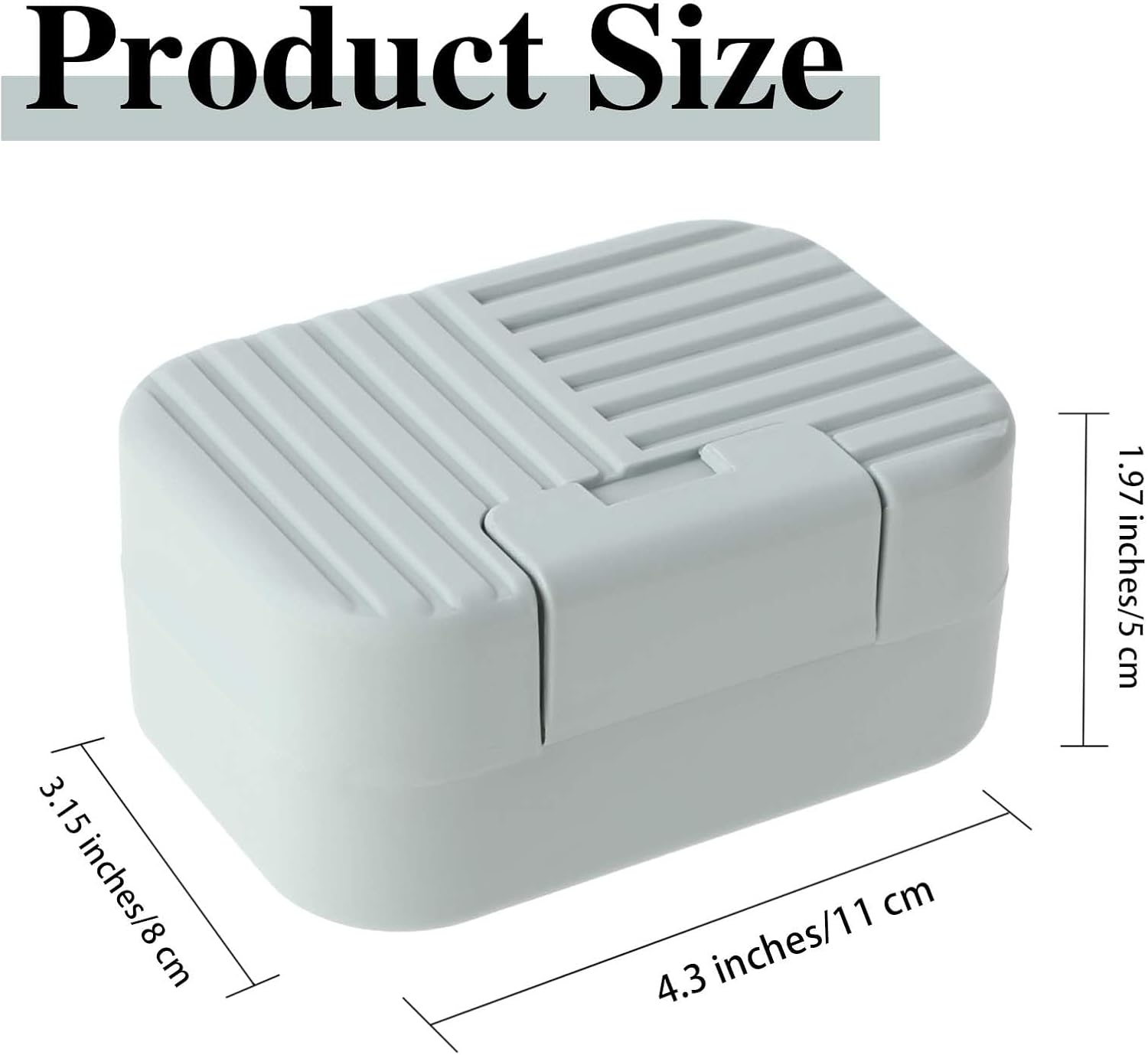 2 Pack Travel Soap Case with Lever - Holder for Soap & Shampoo Bars with Secure 4-Point Closure - Image 2