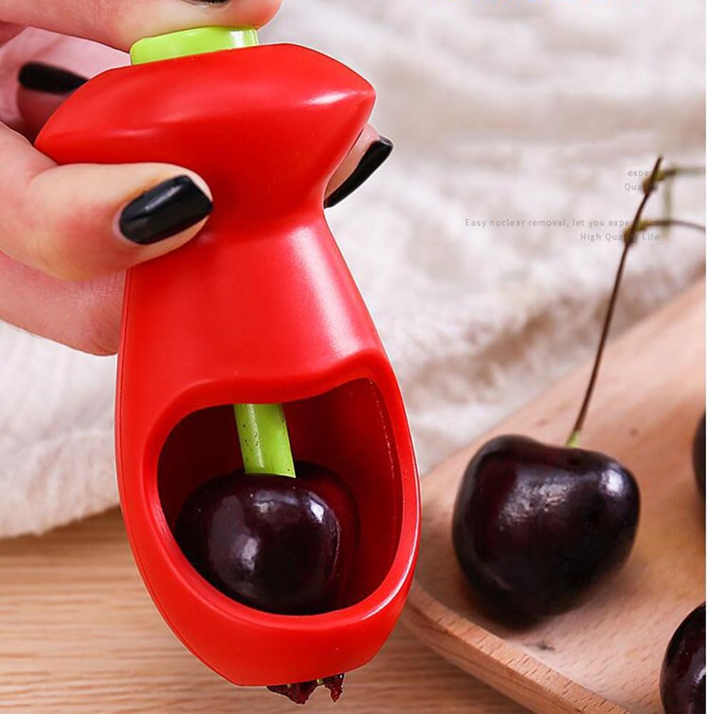 Cherry and Olive Pitter with Splatter Protection for Clean Work - Handy Kitchen Tool - Image 3