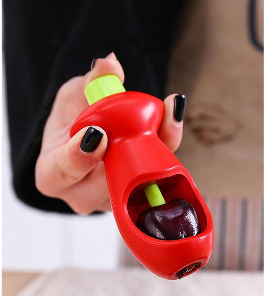 Cherry and Olive Pitter with Splatter Protection for Clean Work - Handy Kitchen Tool - Image 5
