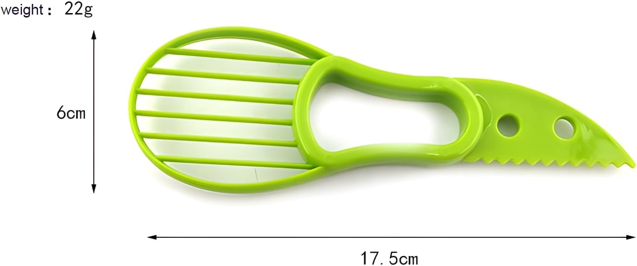 3-in-1 Avocado Tool - Safe Cutter, Pitter and Spoon in One - Green - Set of 1 - Image 3
