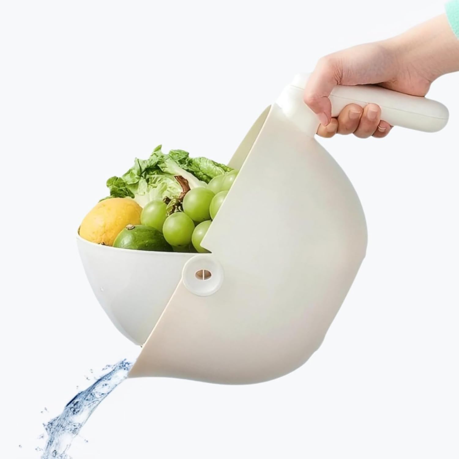 1 Piece White Sink Drain Strainer Food Fruit Vegetable Kitchen Sink Waste Filter - Image 1