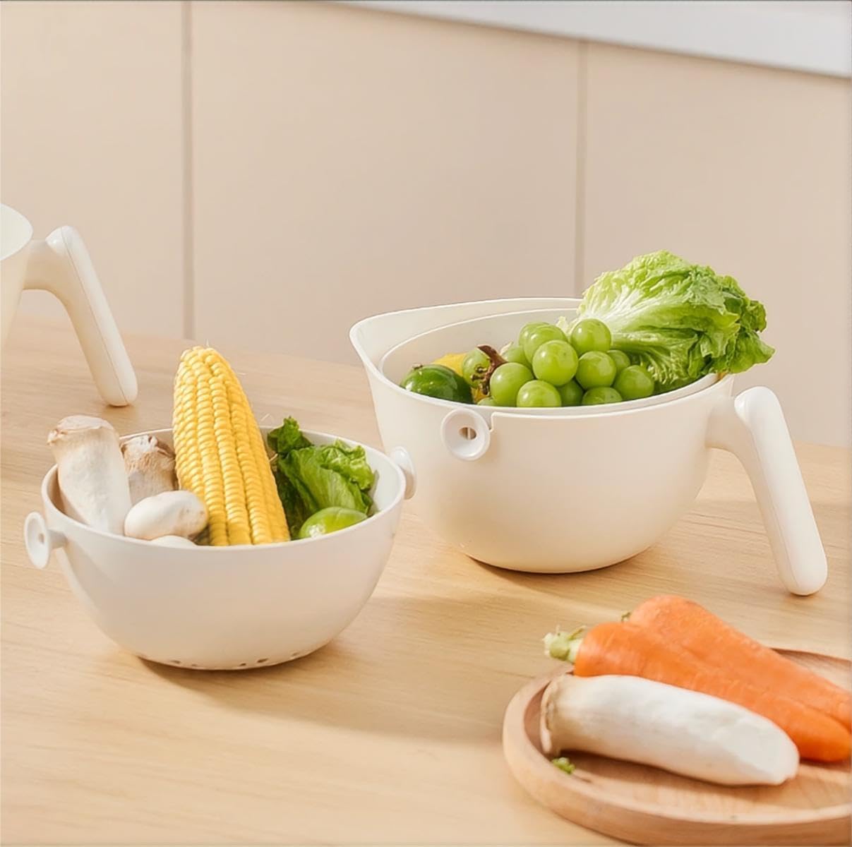 1 Piece White Sink Drain Strainer Food Fruit Vegetable Kitchen Sink Waste Filter - Image 3
