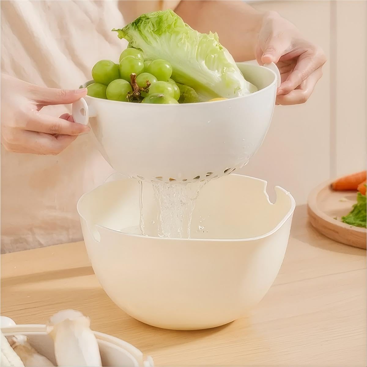 1 Piece White Sink Drain Strainer Food Fruit Vegetable Kitchen Sink Waste Filter - Image 5