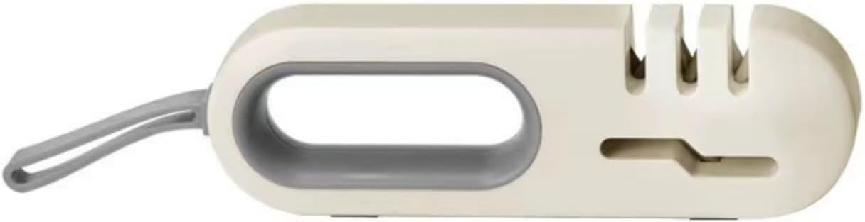 4-in-1 Kitchen Sharpener White Grey for Fruit Knives Steel Knives and Scissors - Image 1