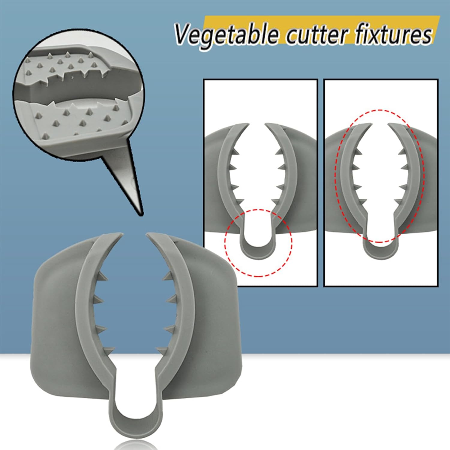 1 Piece Grey Anti-Slip Vegetable Cutter Safety Gloves - Ergonomic Kitchen Protection for Durable Food Preparation - Image 2