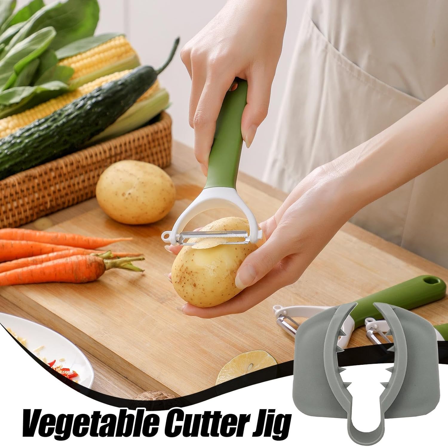 1 Piece Grey Anti-Slip Vegetable Cutter Safety Gloves - Ergonomic Kitchen Protection for Durable Food Preparation - Image 3
