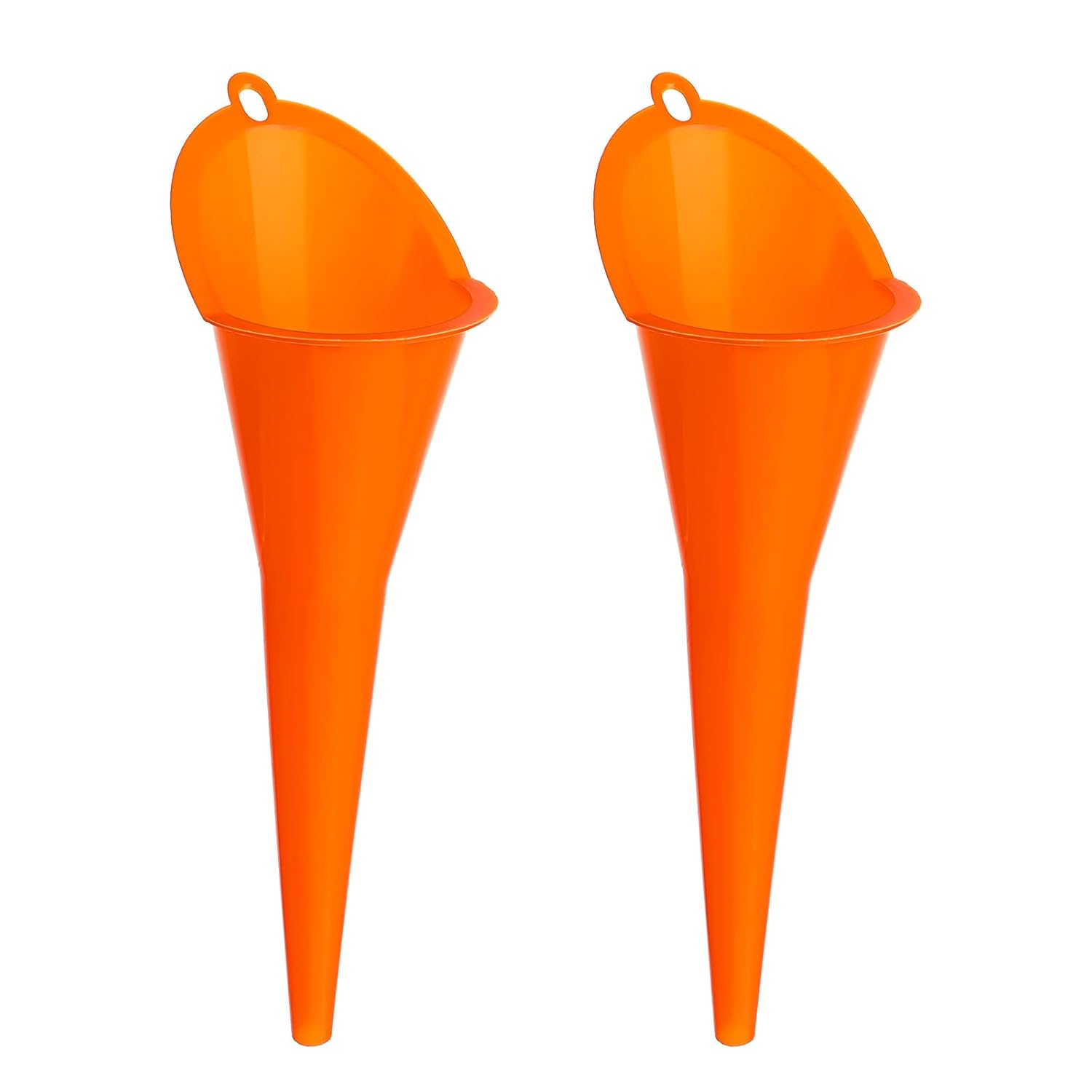 2 Pack Orange Multipurpose Funnel for Filling Car Oil Grease Engine Oil Water Diesel Kerosene and Other Liquids - Image 1
