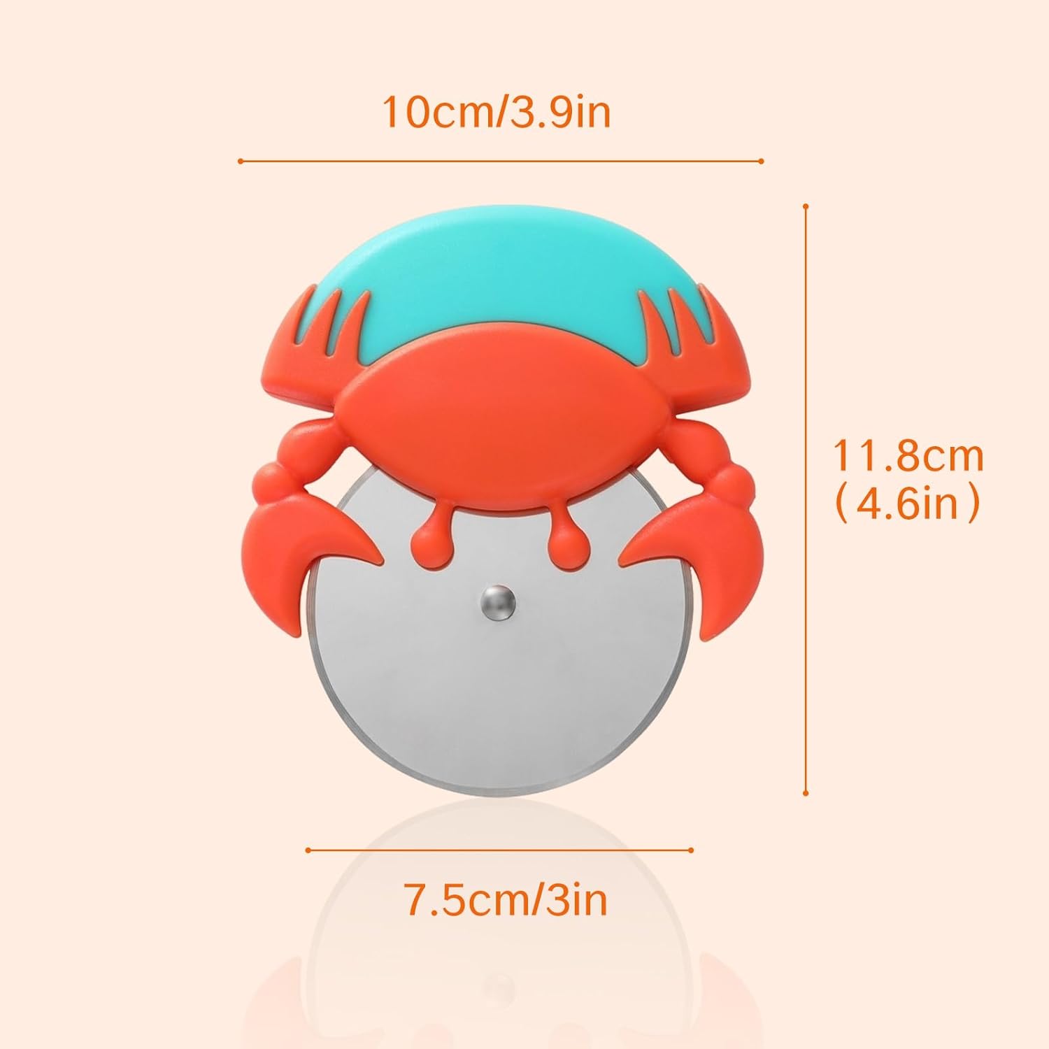 1 Piece Stainless Steel Pizza Cutter with Non-Slip Wheels Anti-Rust Easy Grip Sharp Blade for Effortless Cutting - Image 7