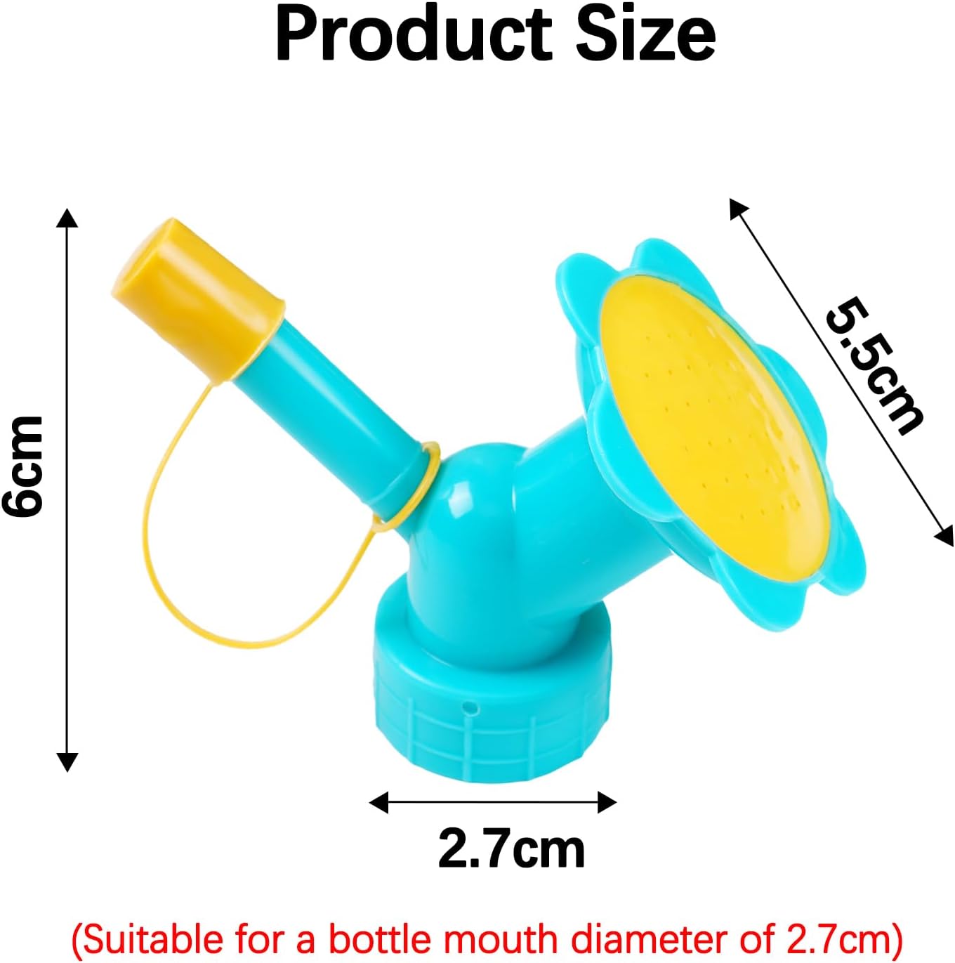 3 Pack Blue Double Nozzles for Spray Bottles - Replacement Sprayer Heads - Image 2