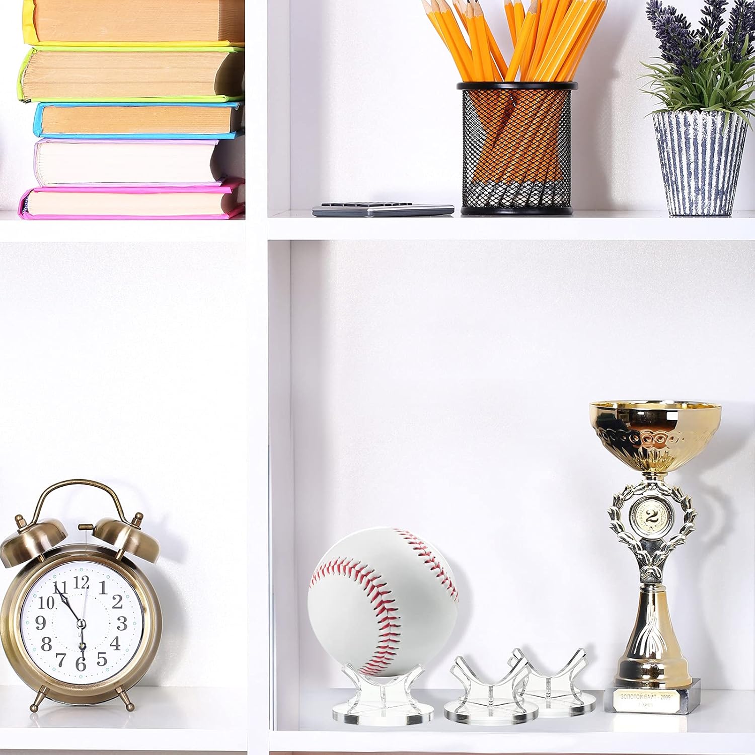 3 Piece Acrylic Ball Display Stand Holder for Baseball Golf Softball Tennis and Other Sports Balls - Image 6