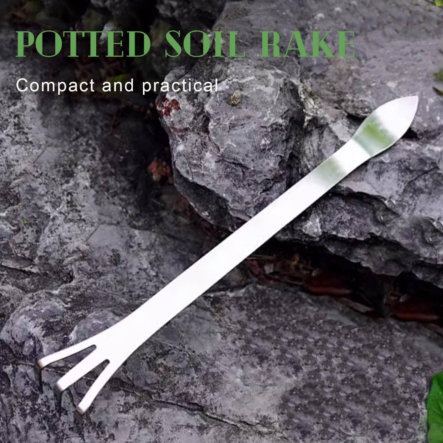 2 Pack Stainless Steel 3-Tine Root Rake Mini Candy Grip Handle Garden Tool - Image 7
