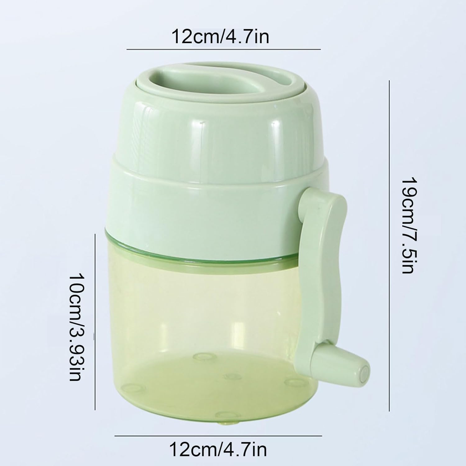 1 Piece Green Manual Multifunctional Slushy Machine Ice Crusher Portable Snow Cone Maker Household Small Ice Breaker for Cafes Restaurants Ice Cream Shops - Image 2