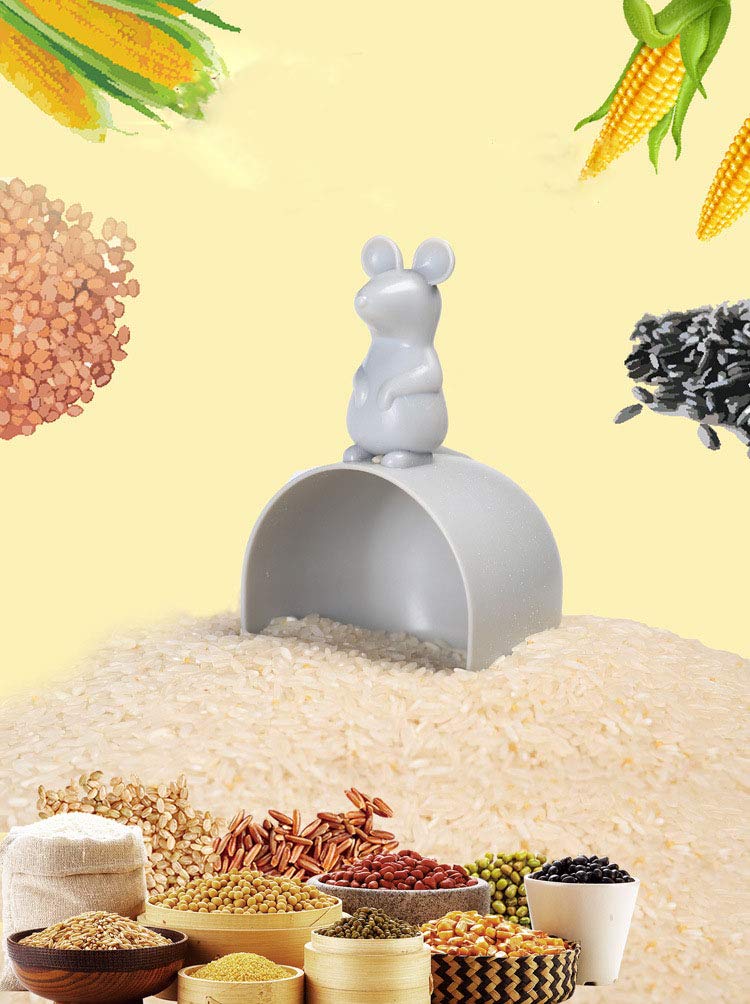 Cartoon Mouse Grey Rice Paddle - Kitchen Tool for Grains - Image 2