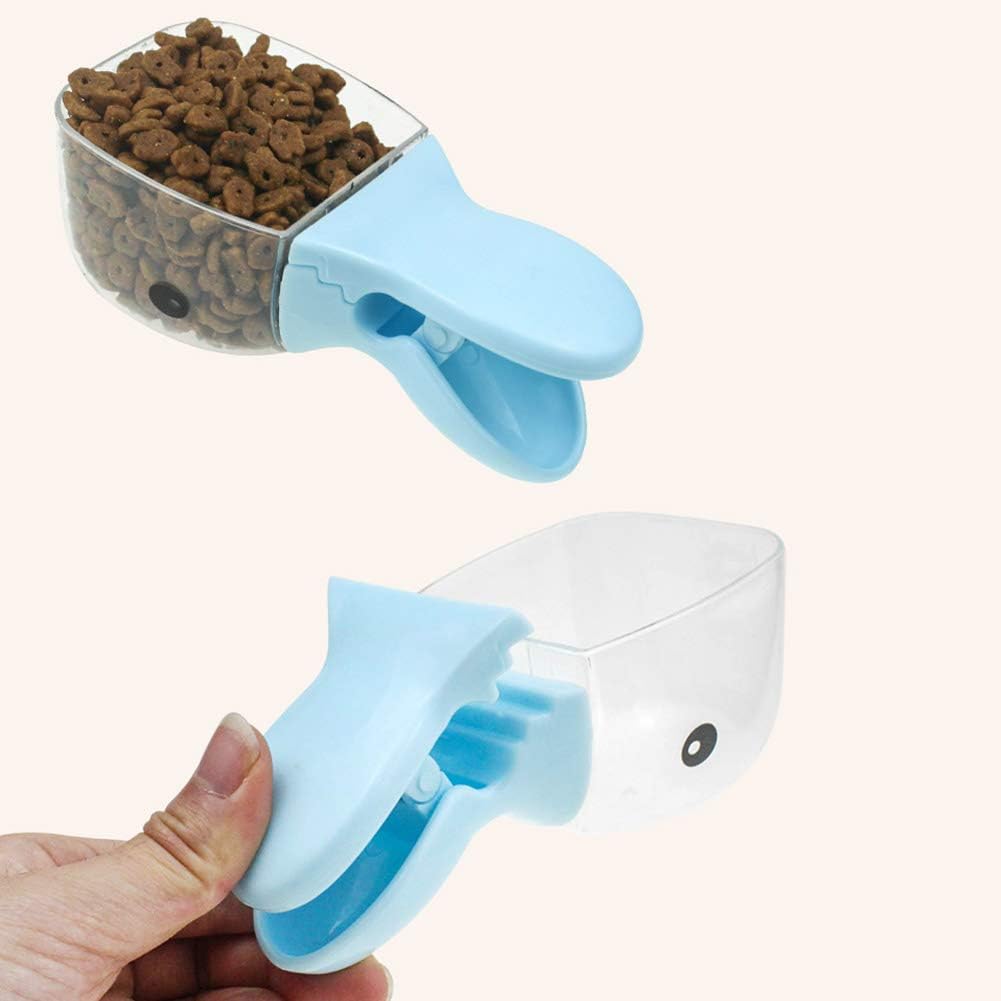 3-Piece Pet Food Scoop Set 2-in-1 Dog Cat Feeding Spoon with Food Bag Sealing Clip - Image 2