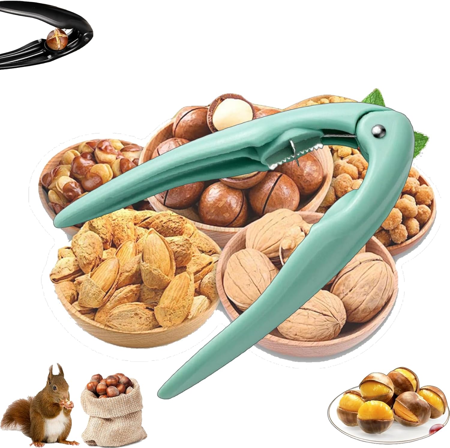 Green Chestnut Peeler Stainless Steel Tool Easy Efficient Quick Hulling Without Damage - Image 1