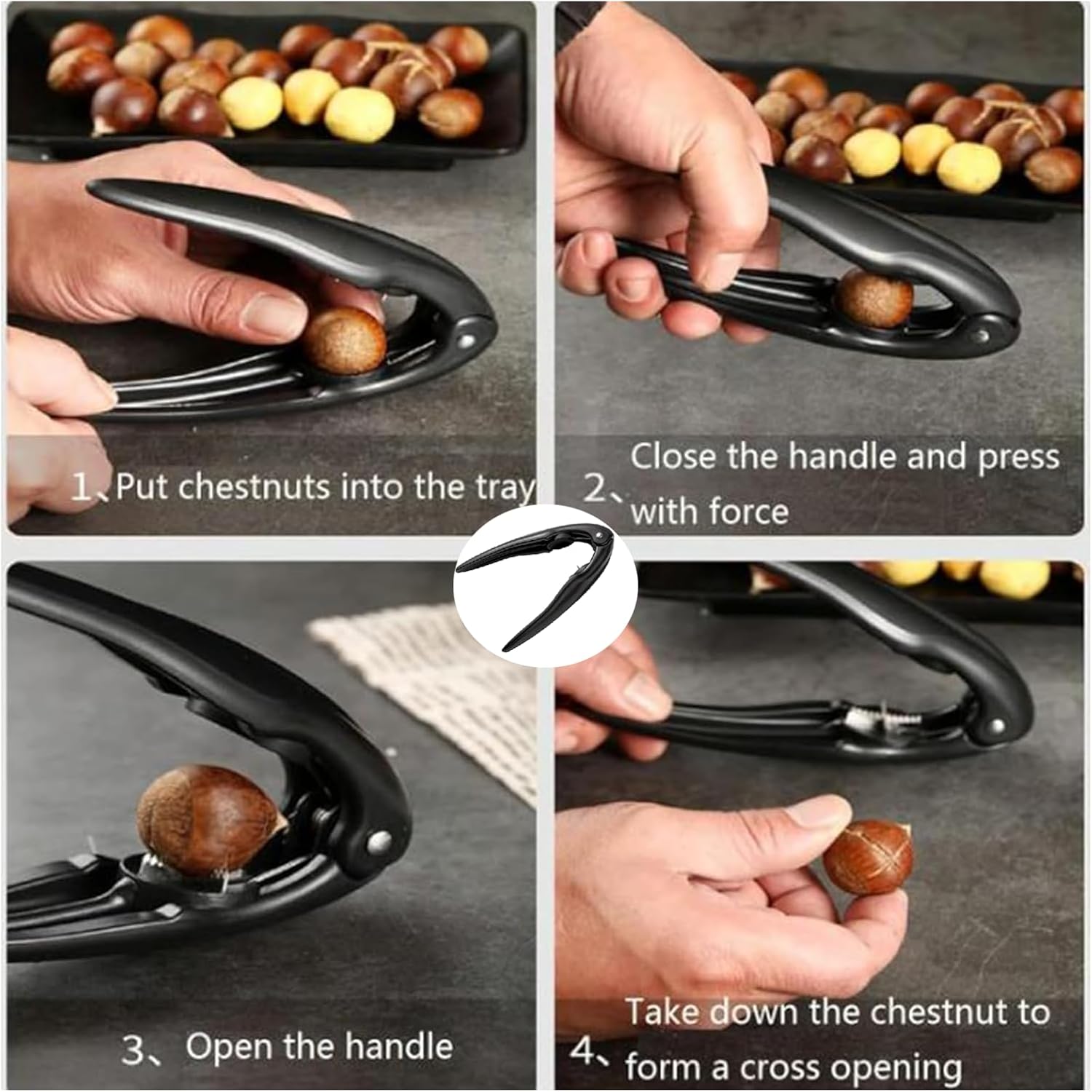 Green Chestnut Peeler Stainless Steel Tool Easy Efficient Quick Hulling Without Damage - Image 4