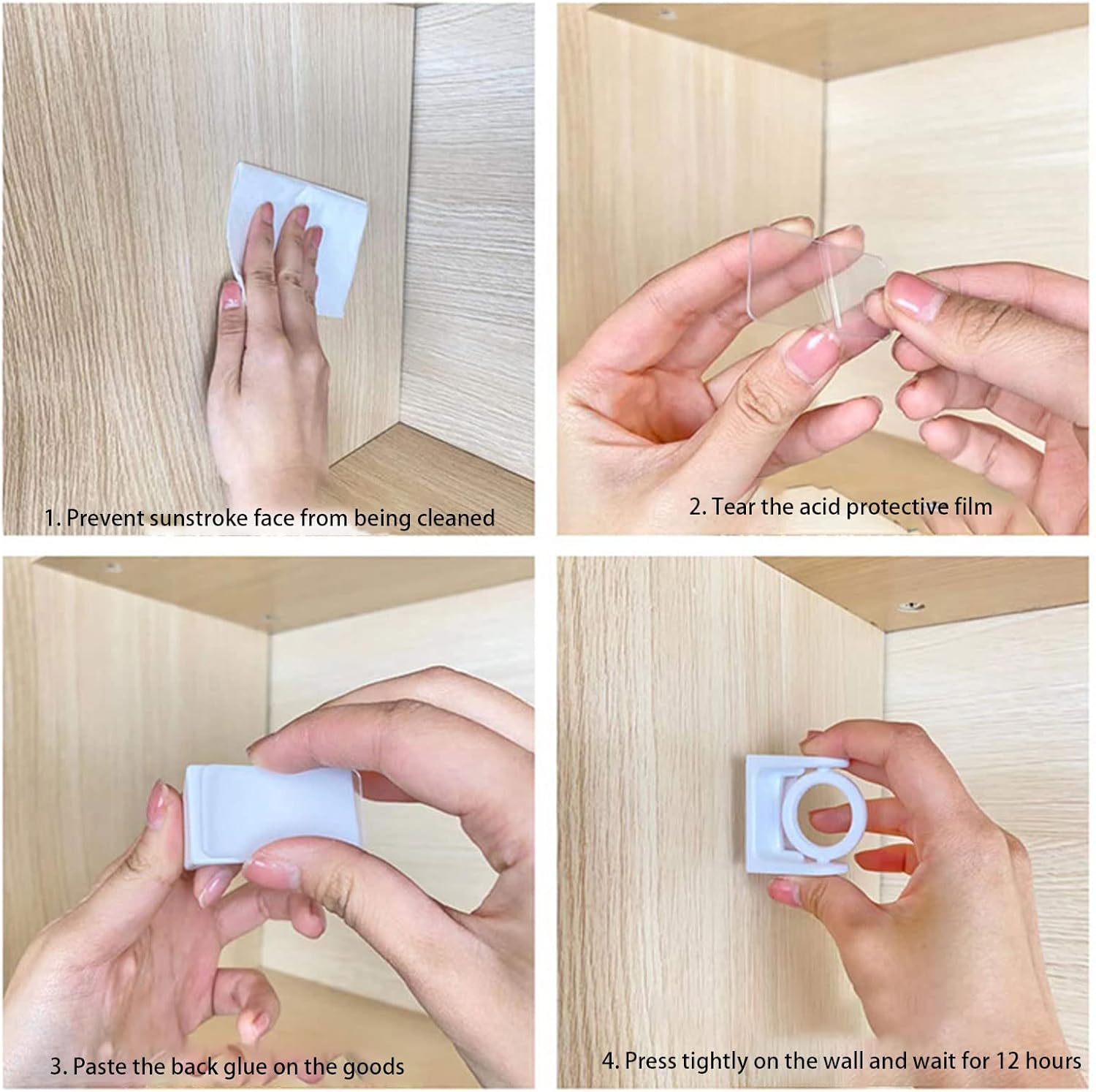 4 Pack White Curtain Rod Brackets with Rotating Function Support Shower Rod Tension Mounting for Home or Hotel - Image 7