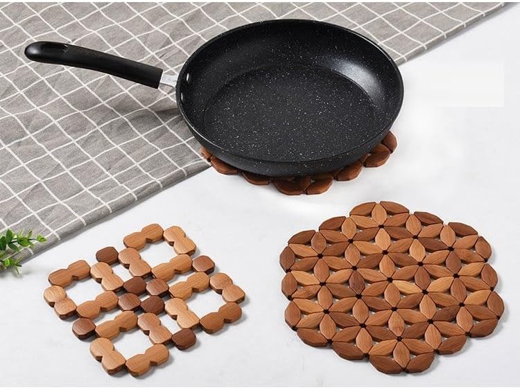 Round Wooden Pot Stand 24cm - Solid Wood Heat Resistant Table Protector for Kitchen & Dining Room - Image 5