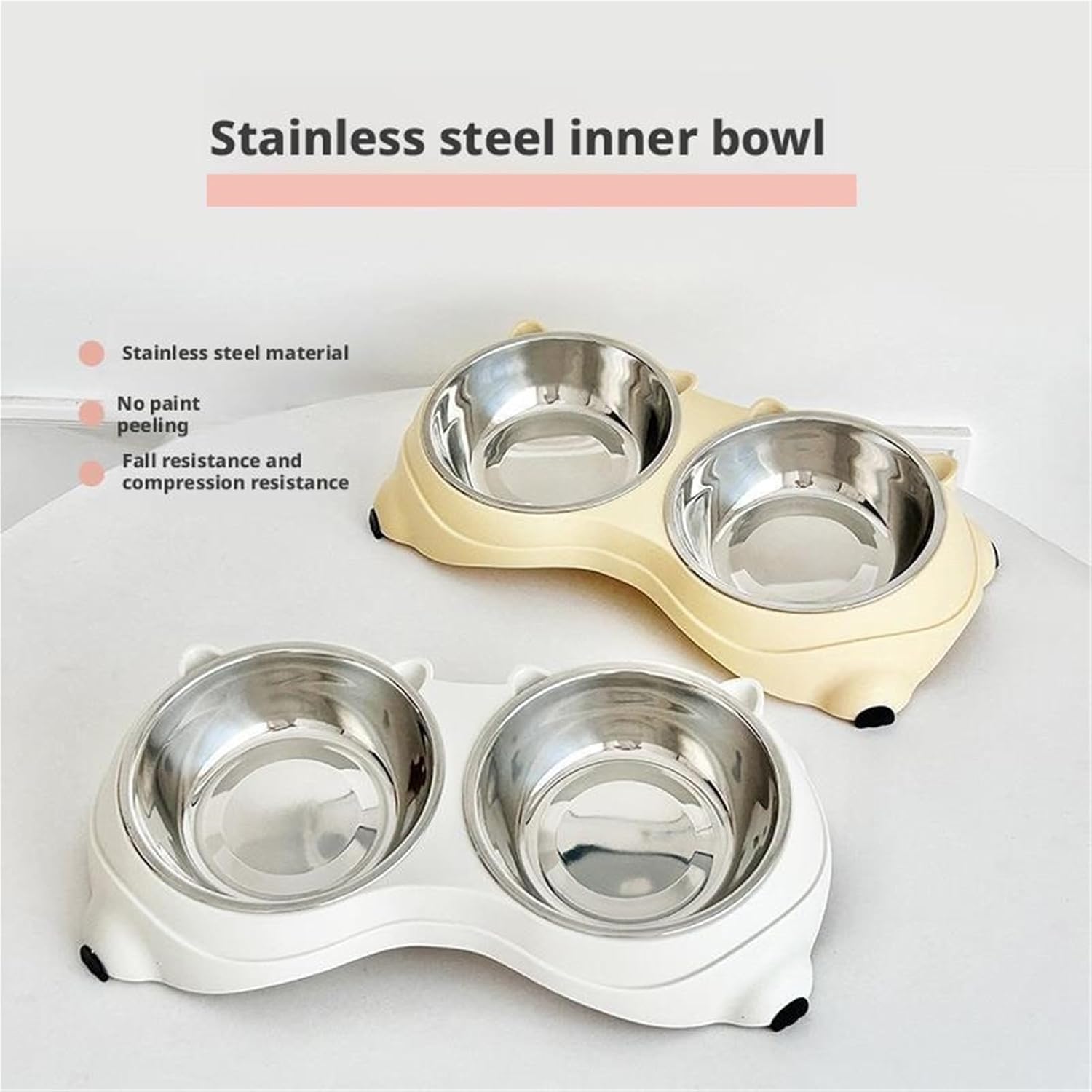 Cat Food Bowl - 1 Piece - Spillproof Pet Bowl - Double Layer Design for Cats - Image 5