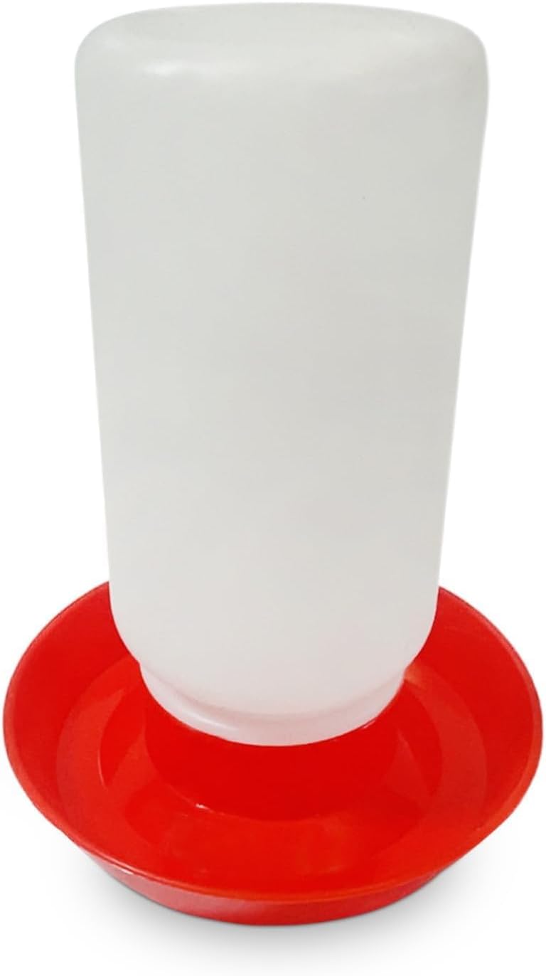 1L Durable Poultry Water Container for Chickens Ducks Turkeys Quail - Reusable Drinker Feeder - Image 1