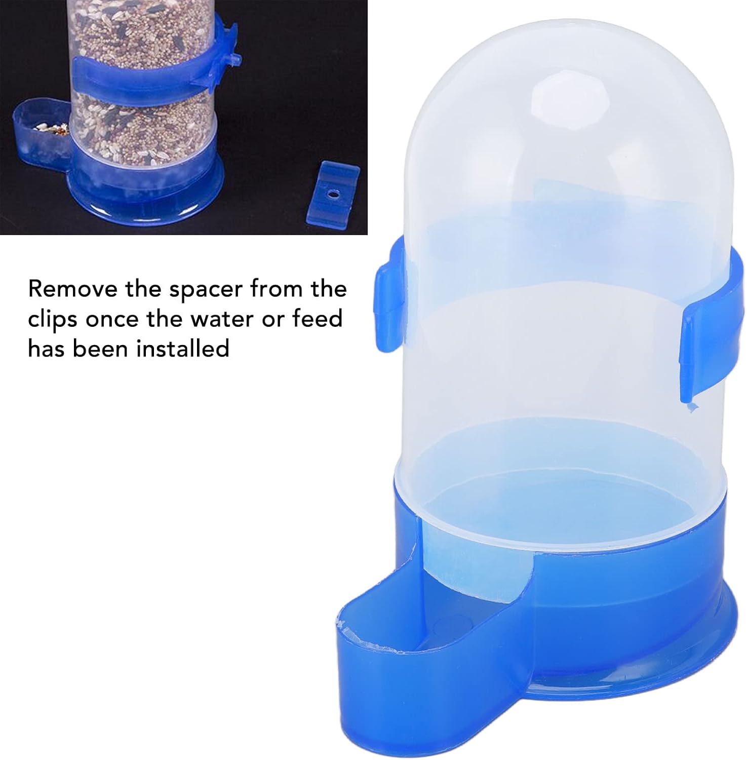 Automatic Hanging Bird Cage Waterer 1 Piece - Plastic Drinker for Quail, Tiger Skin Parrot, Lovebird, Canary and Other Birds - Image 3