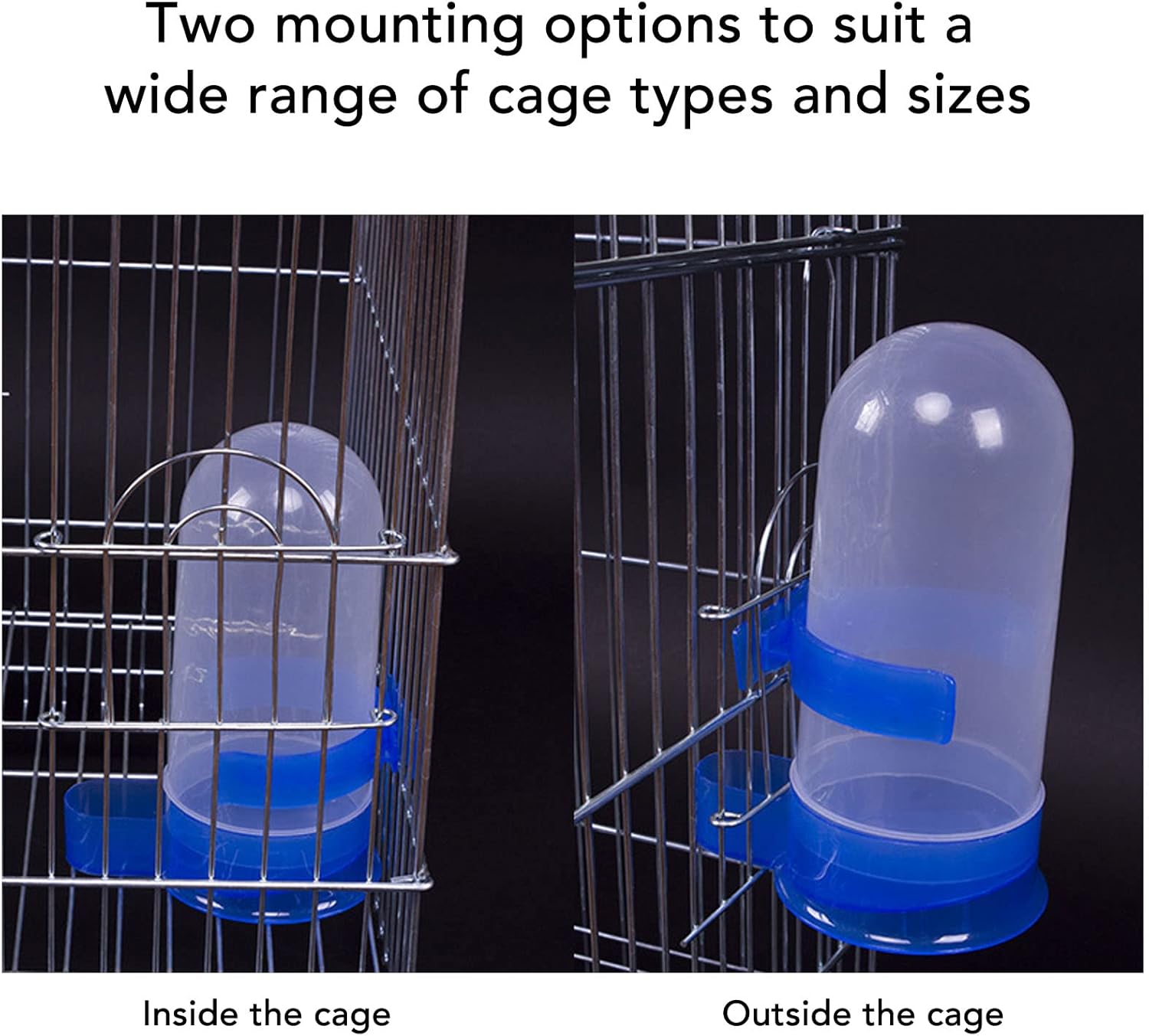 Automatic Hanging Bird Cage Waterer 1 Piece - Plastic Drinker for Quail, Tiger Skin Parrot, Lovebird, Canary and Other Birds - Image 5