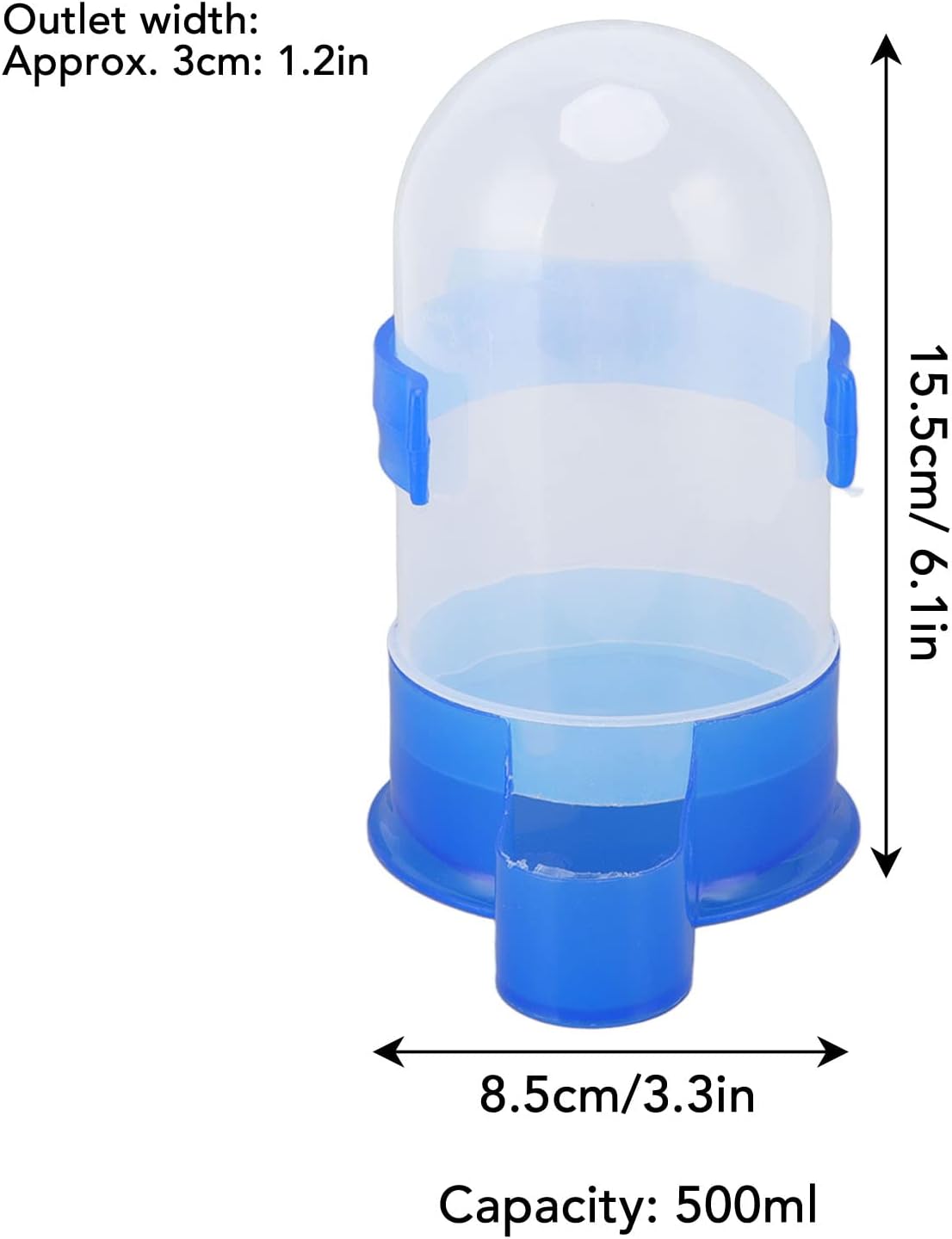 Automatic Hanging Bird Cage Waterer 1 Piece - Plastic Drinker for Quail, Tiger Skin Parrot, Lovebird, Canary and Other Birds - Image 7