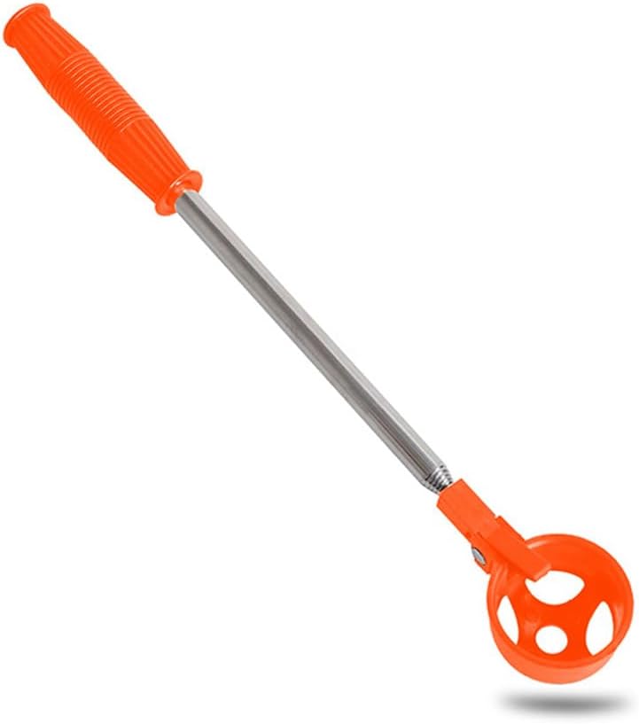 Orange Retractable Golf Ball Retriever Stainless Steel Water Golf Picker - Image 1